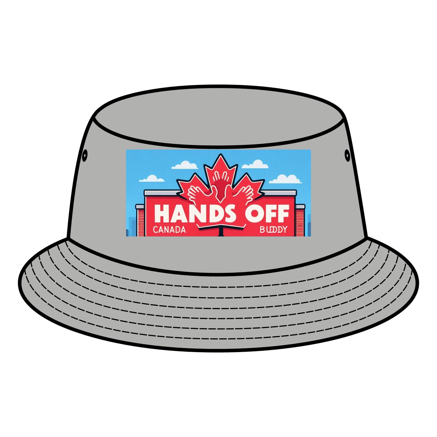 Stylish 'Hands Off Buddy' Bucket Hat – Fun, perfect for summer adventures and sun protection. Ideal for vibrant festivals!