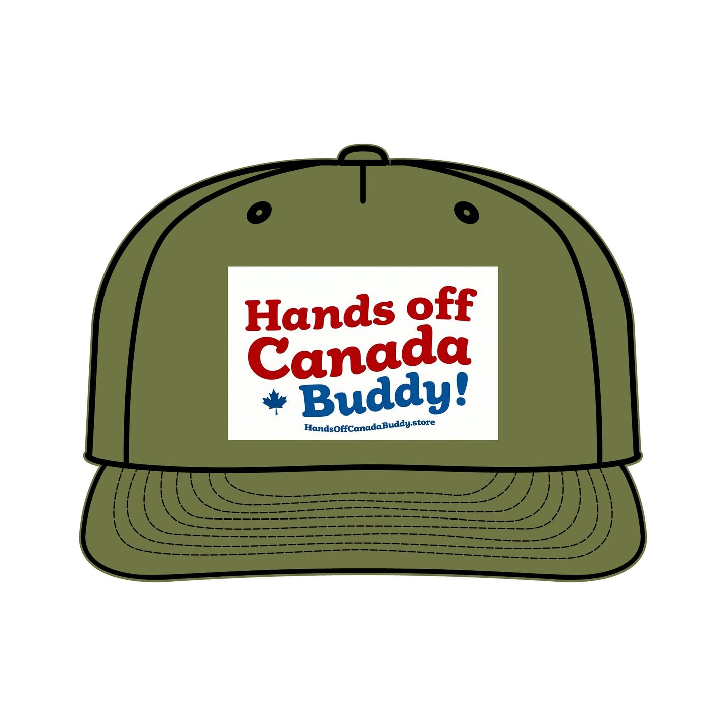 Fun Surf Cap - 'Hands off Canada Buddy!' Design for Beach Lovers